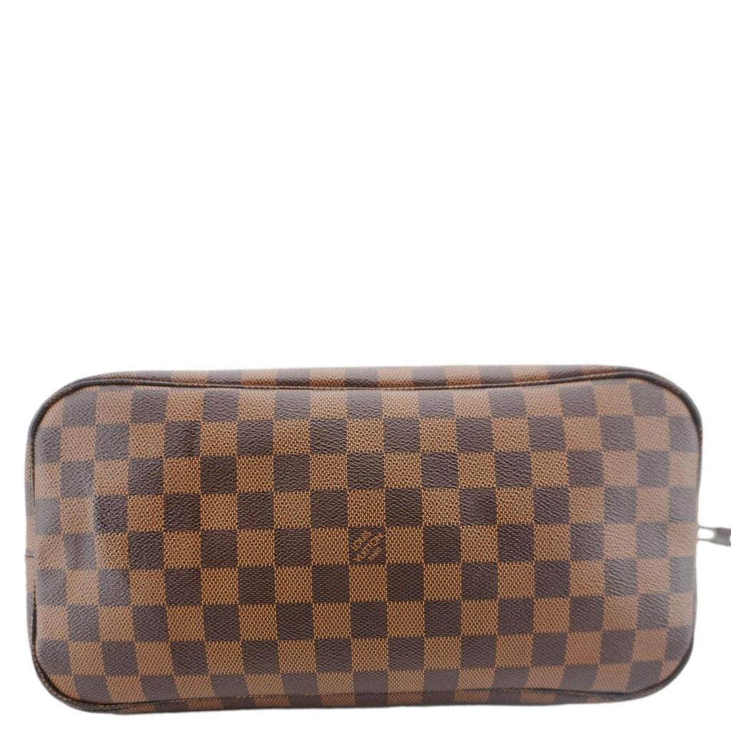 LOUIS VUITTON Neverfull MM Damier Ebene Shoulder Bag Brown
