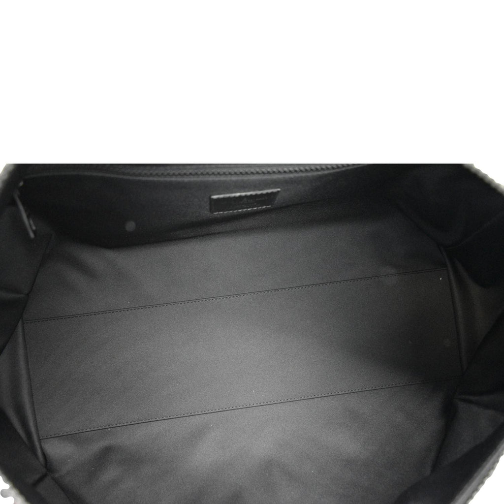 LOUIS VUITTON Keepall 50 by Virgil Abloh Taurillon Leather Travel Bag Absolute Black