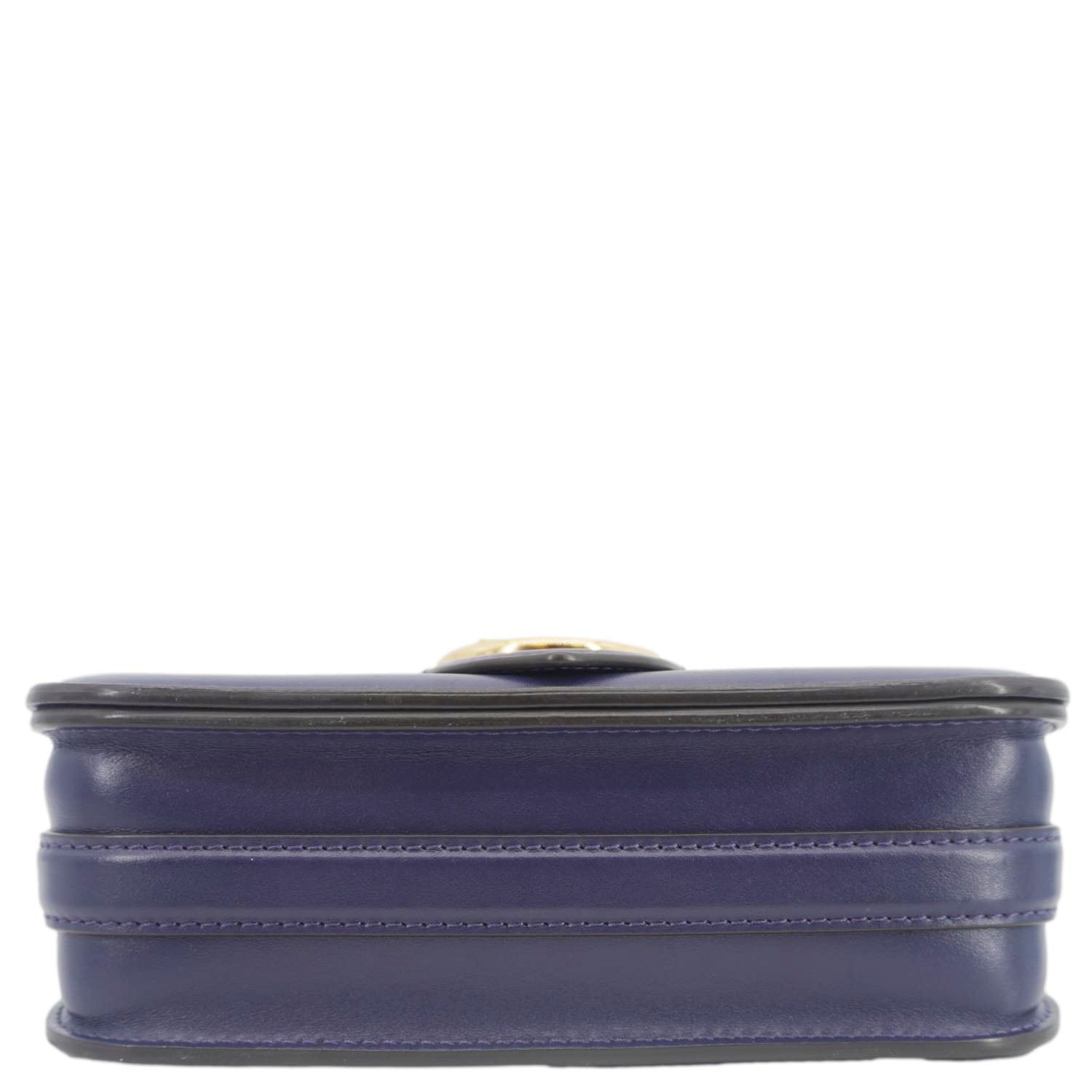 LOUIS VUITTON LV Pont 9 Calfskin Leather Shoulder Bag Navy Blue