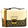 GUCCI Padlock Flap Gucci Canvas Shoulder Bag Beige 644527