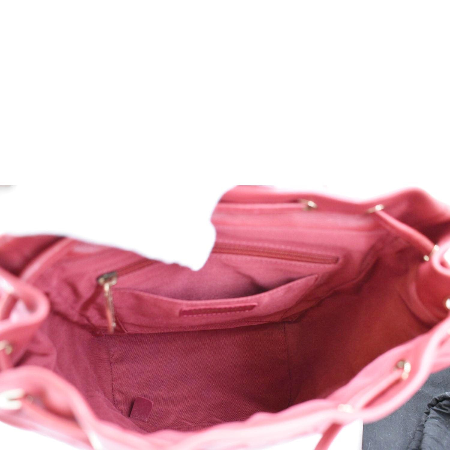 Chanel Urban Spirit Quilted Leather Backpack Bag Red