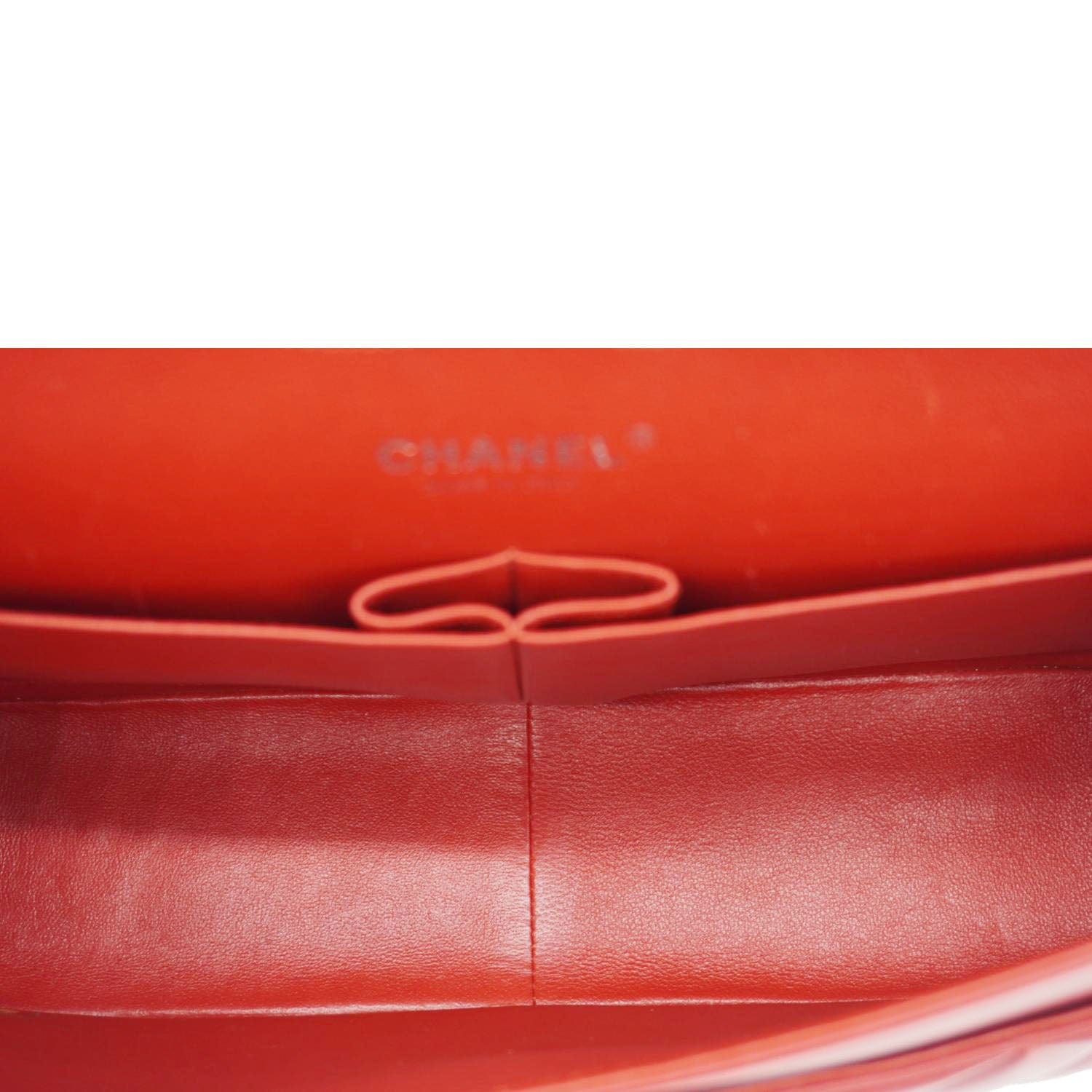 Chanel Classic Jumbo Double Flap Quilted Leather Crossbody Bag Red