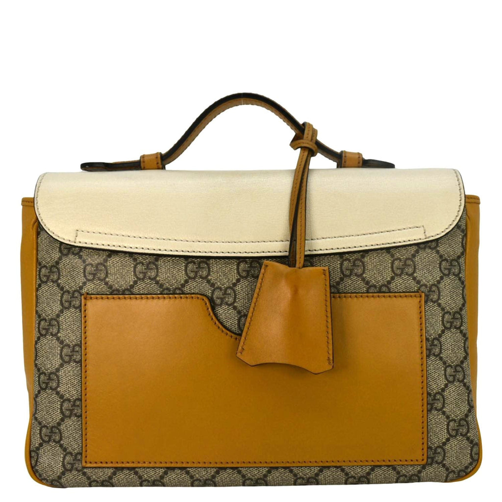 GUCCI Padlock Flap Gucci Canvas Shoulder Bag Beige 644527