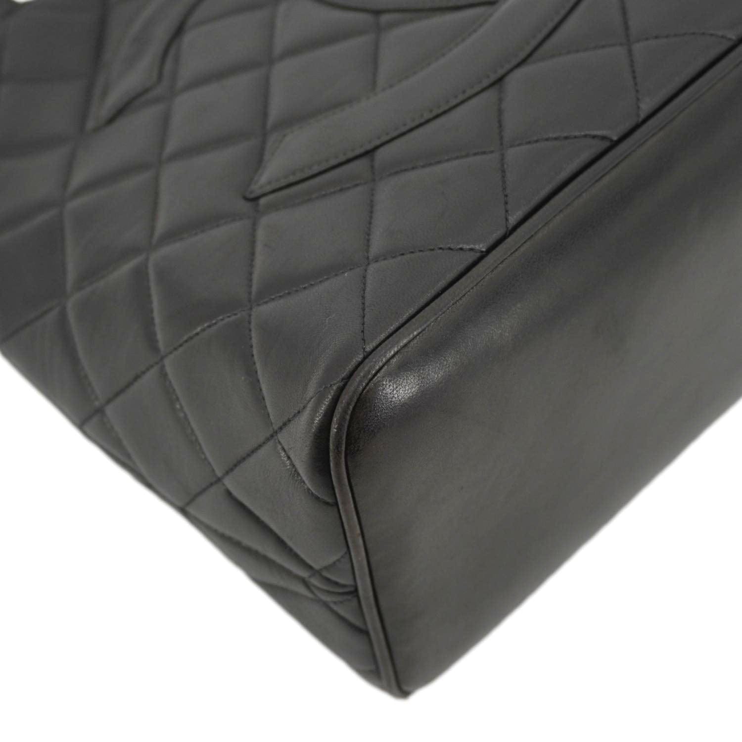 Chanel Medallion Quilted Leather Tote Bag Black