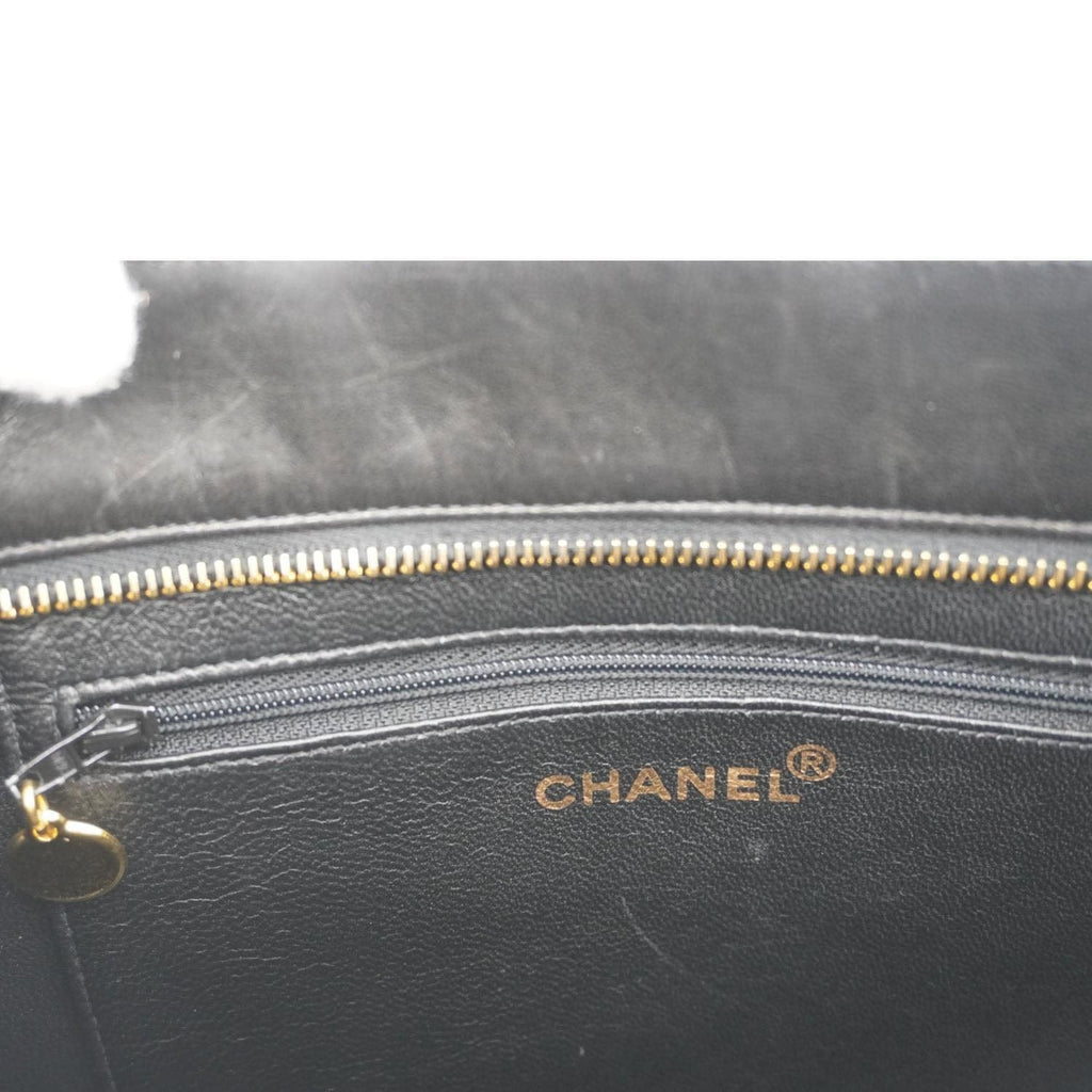 Chanel Medallion Quilted Leather Tote Bag Black