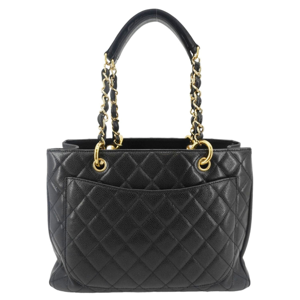 Chanel Grand Shopping Quilted Leather Tote Bag Black