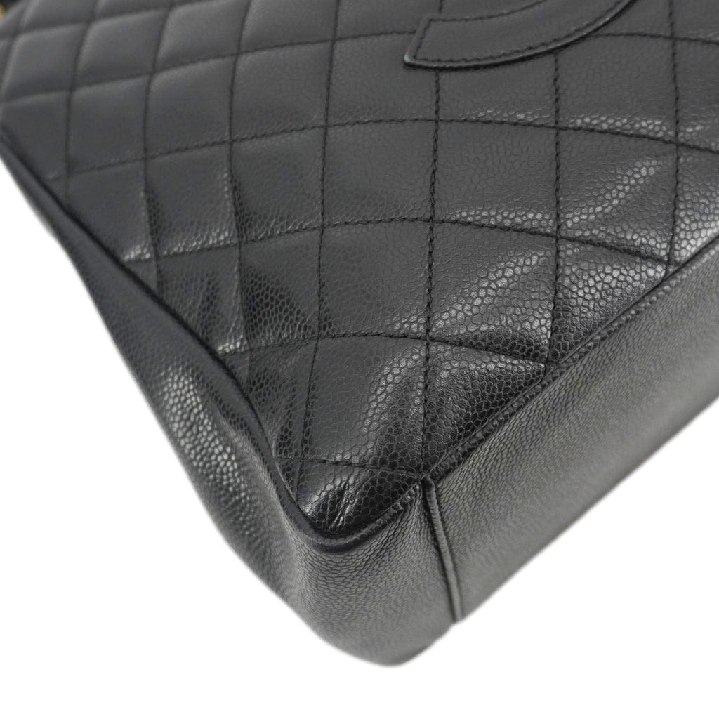 Chanel Grand Shopping Quilted Leather Tote Bag Black