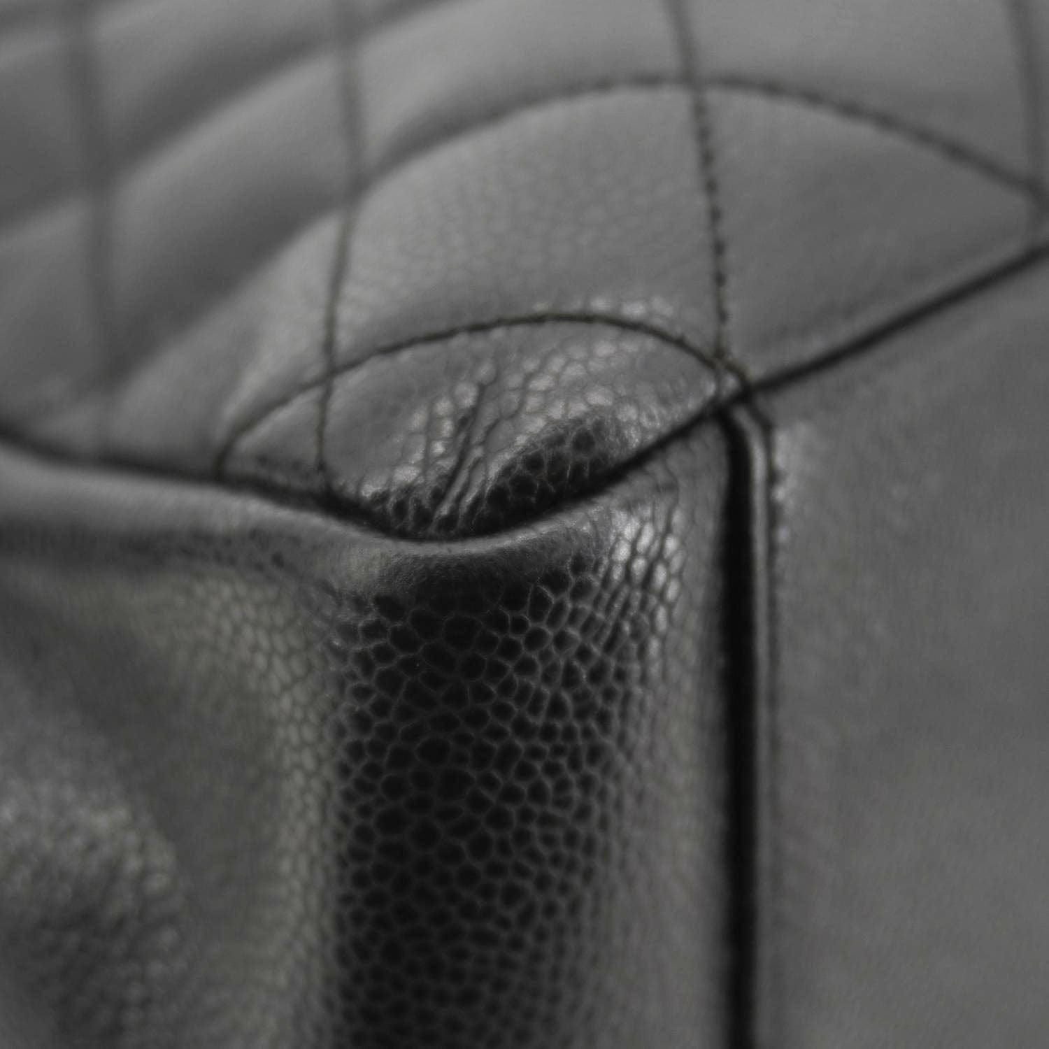Chanel Grand Shopping Quilted Leather Tote Bag Black