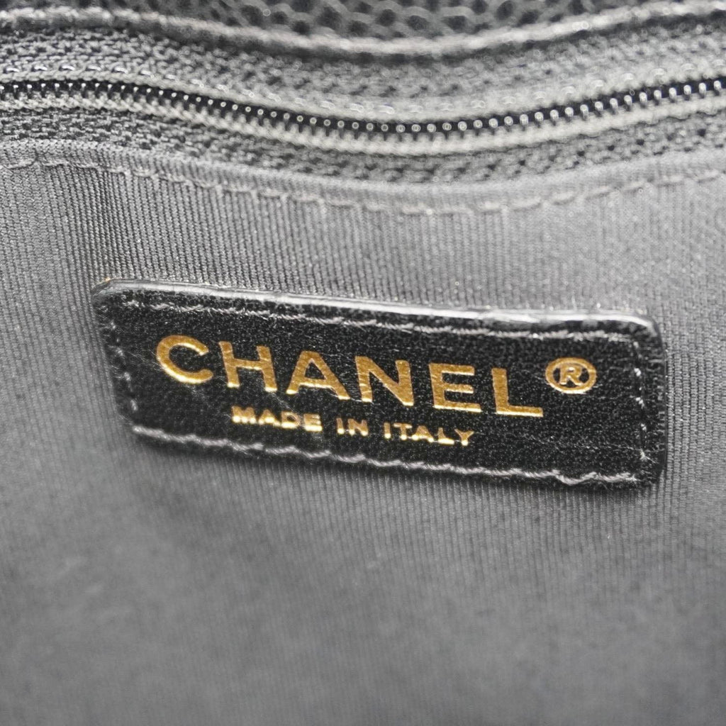 Chanel Grand Shopping Quilted Leather Tote Bag Black