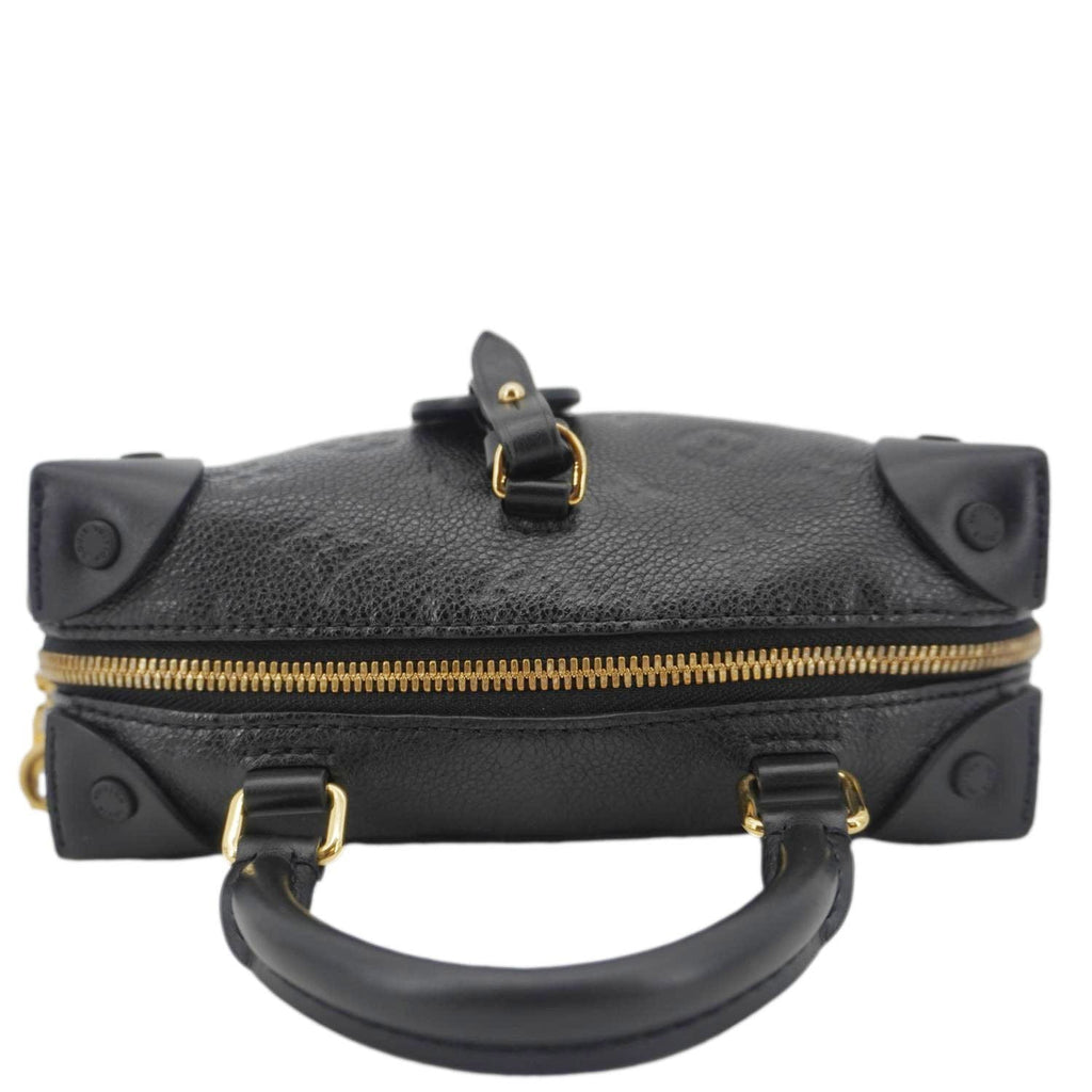 LOUIS VUITTON Petite Malle Souple Monogram Empreinte Shoulder Bag Black