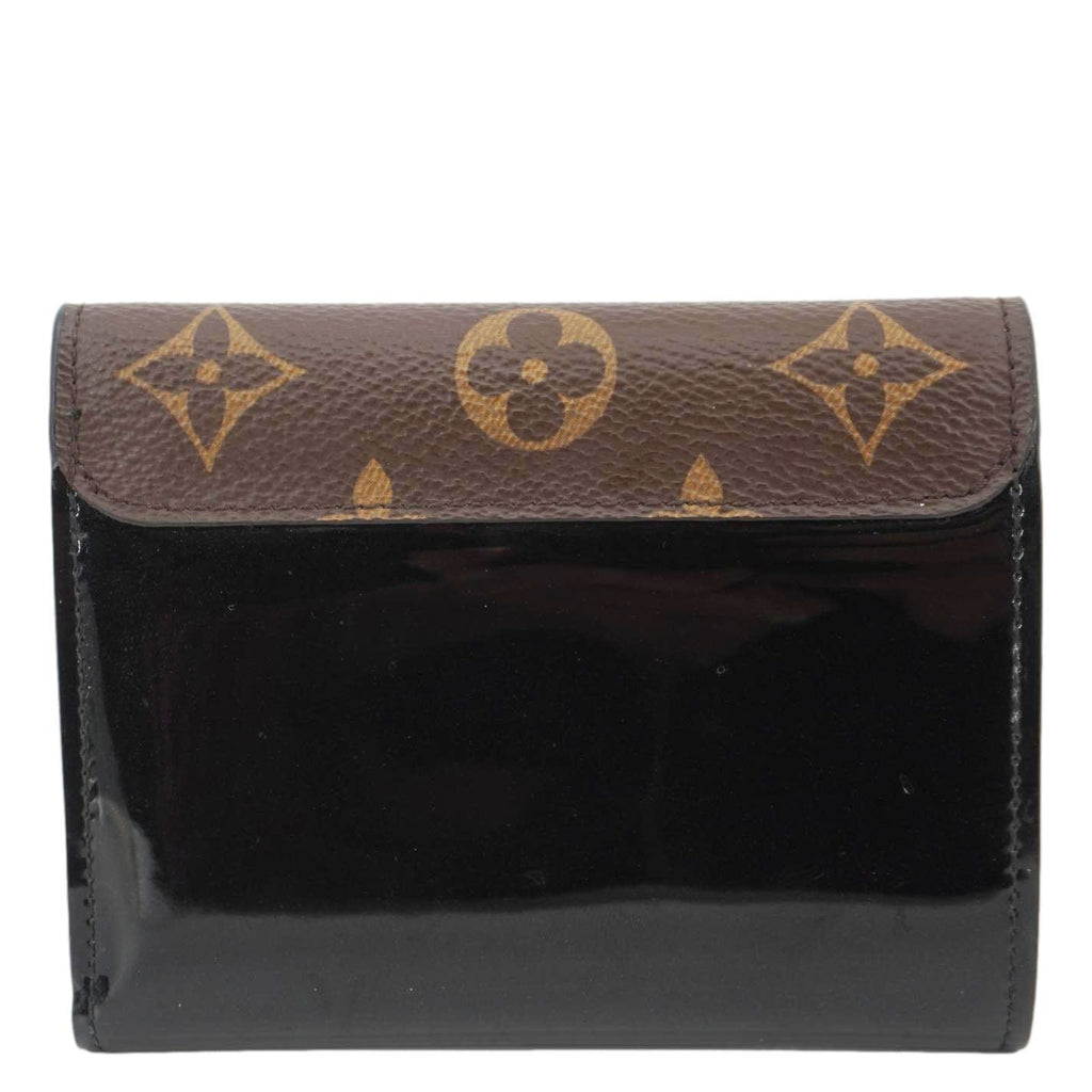 LOUIS VUITTON Cherrywood Monogram Canvas Compact Wallet Black