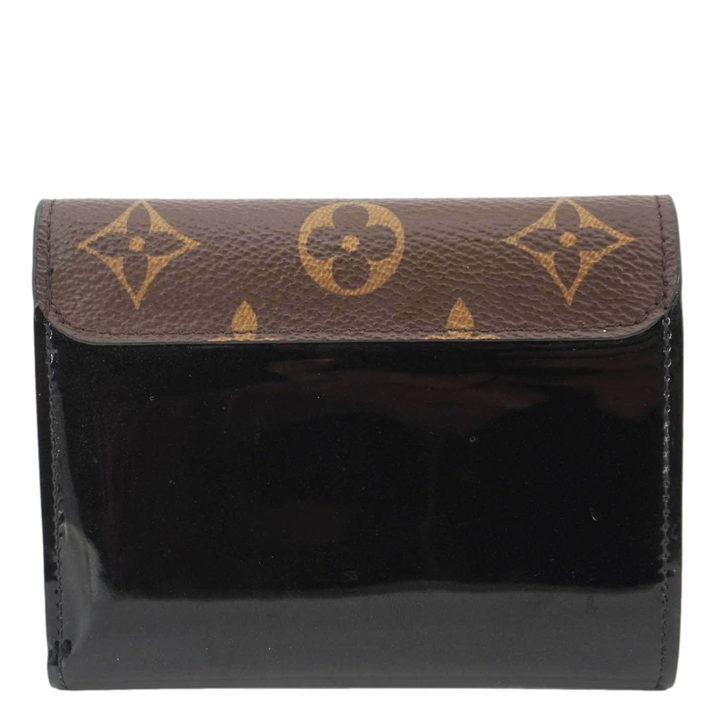 LOUIS VUITTON Cherrywood Monogram Canvas Compact Wallet Black