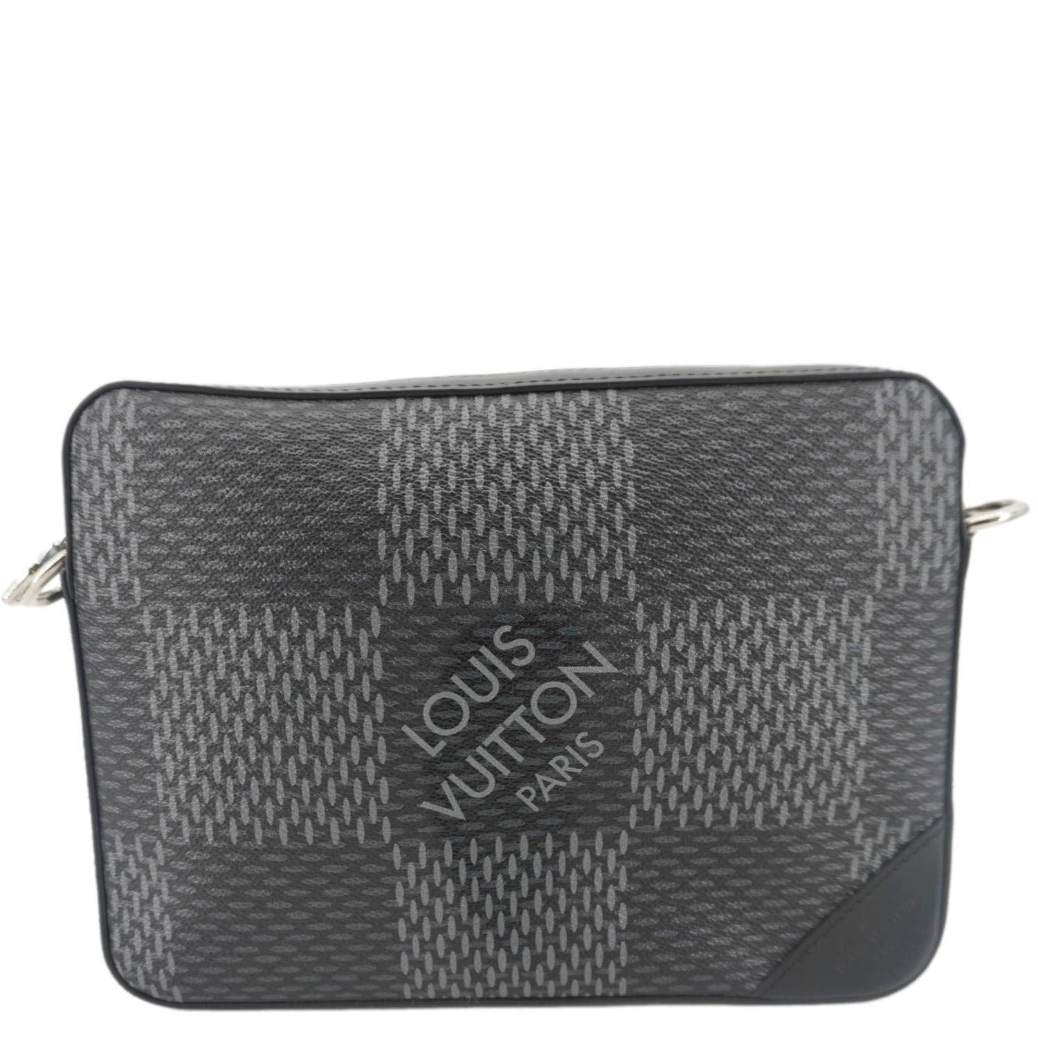LOUIS VUITTON 3D Trio Damier Graphite Messenger Bag Black