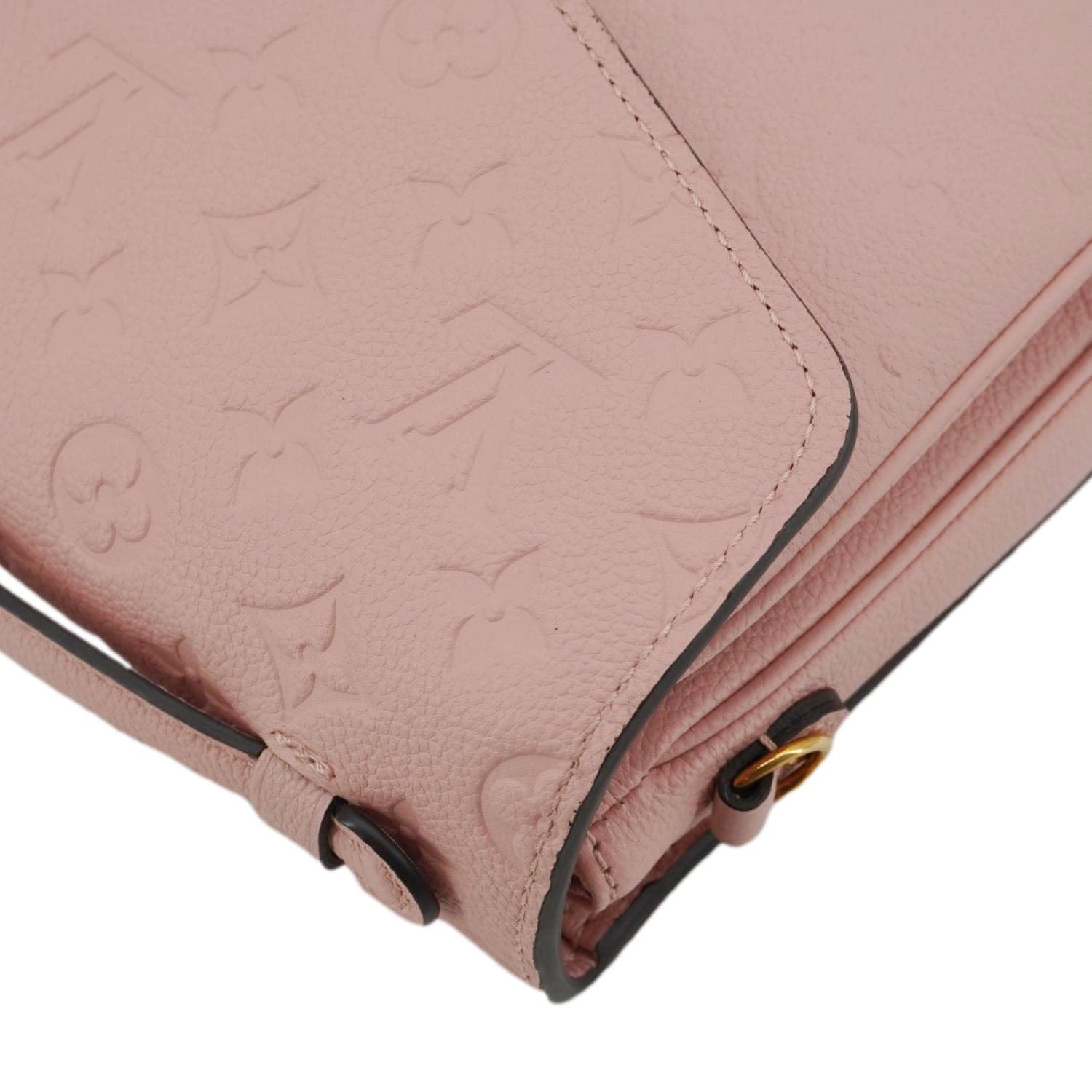 LOUIS VUITTON Metis Pochette Empreinte Leather Crossbody Bag Pink