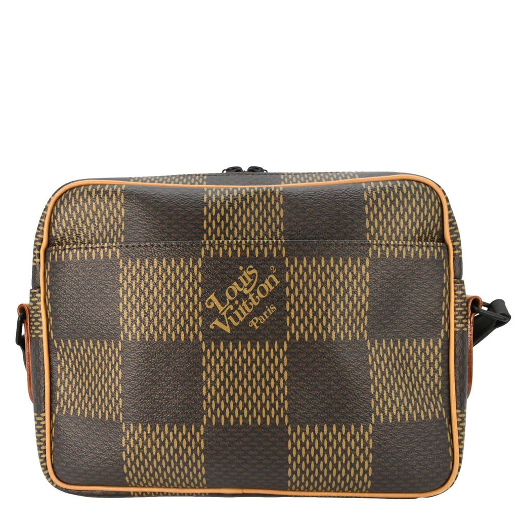 LOUIS VUITTON X Nigo Nil Monogram Ebene Canvas Messenger Bag Brown