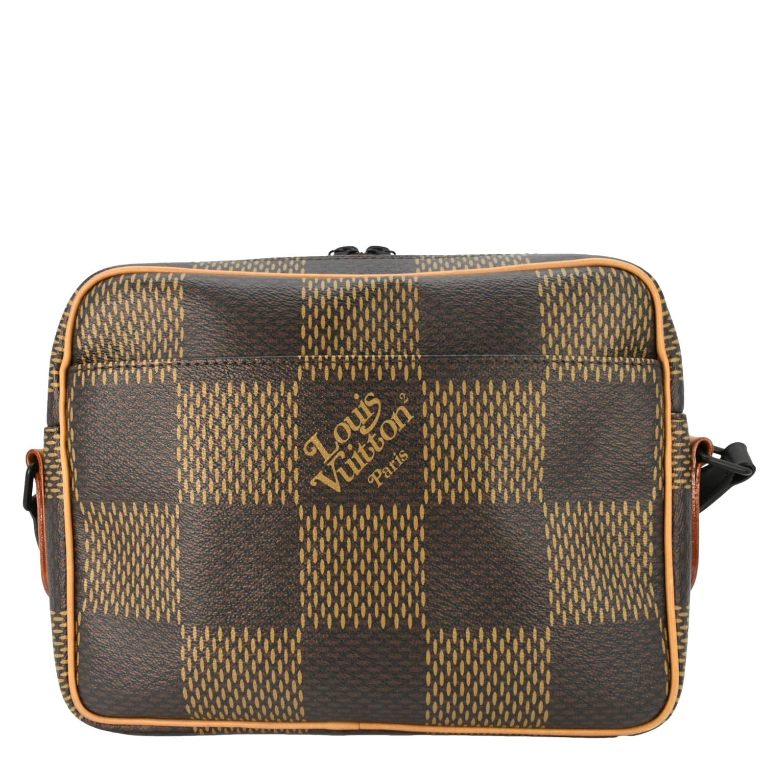 LOUIS VUITTON X Nigo Nil Monogram Ebene Canvas Messenger Bag Brown