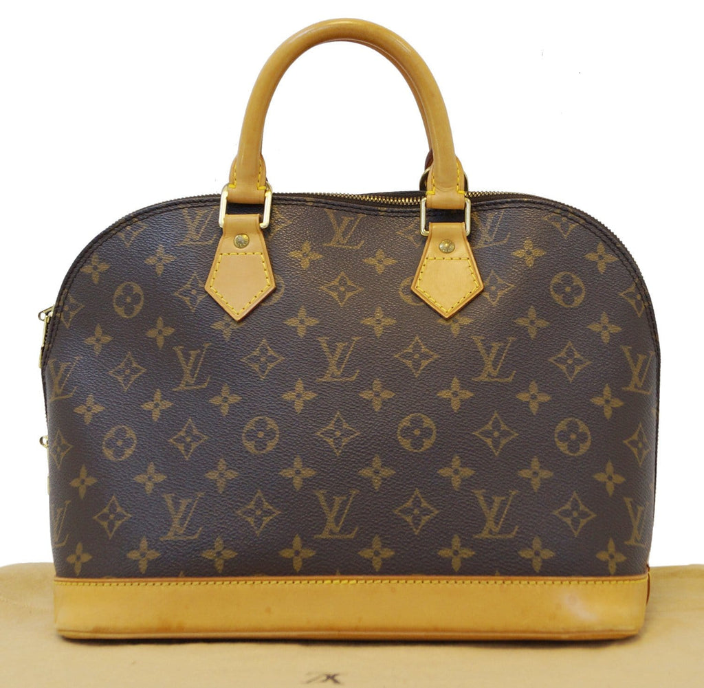 LOUIS VUITTON Monogram Canvas Alma Brown Satchel Handbag