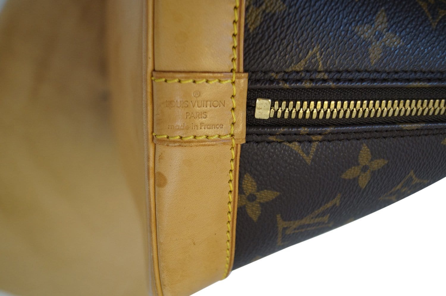 LOUIS VUITTON Monogram Canvas Alma Brown Satchel Handbag