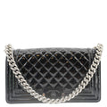 Chanel Boy Flap Medium Plexiglass Patent Leather Crossbody Bag Black