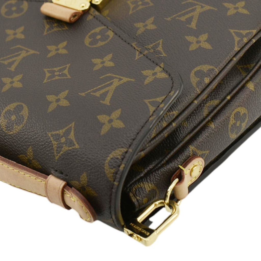 LOUIS VUITTON Metis Pochette Monogram Canvas Crossbody Bag Brown