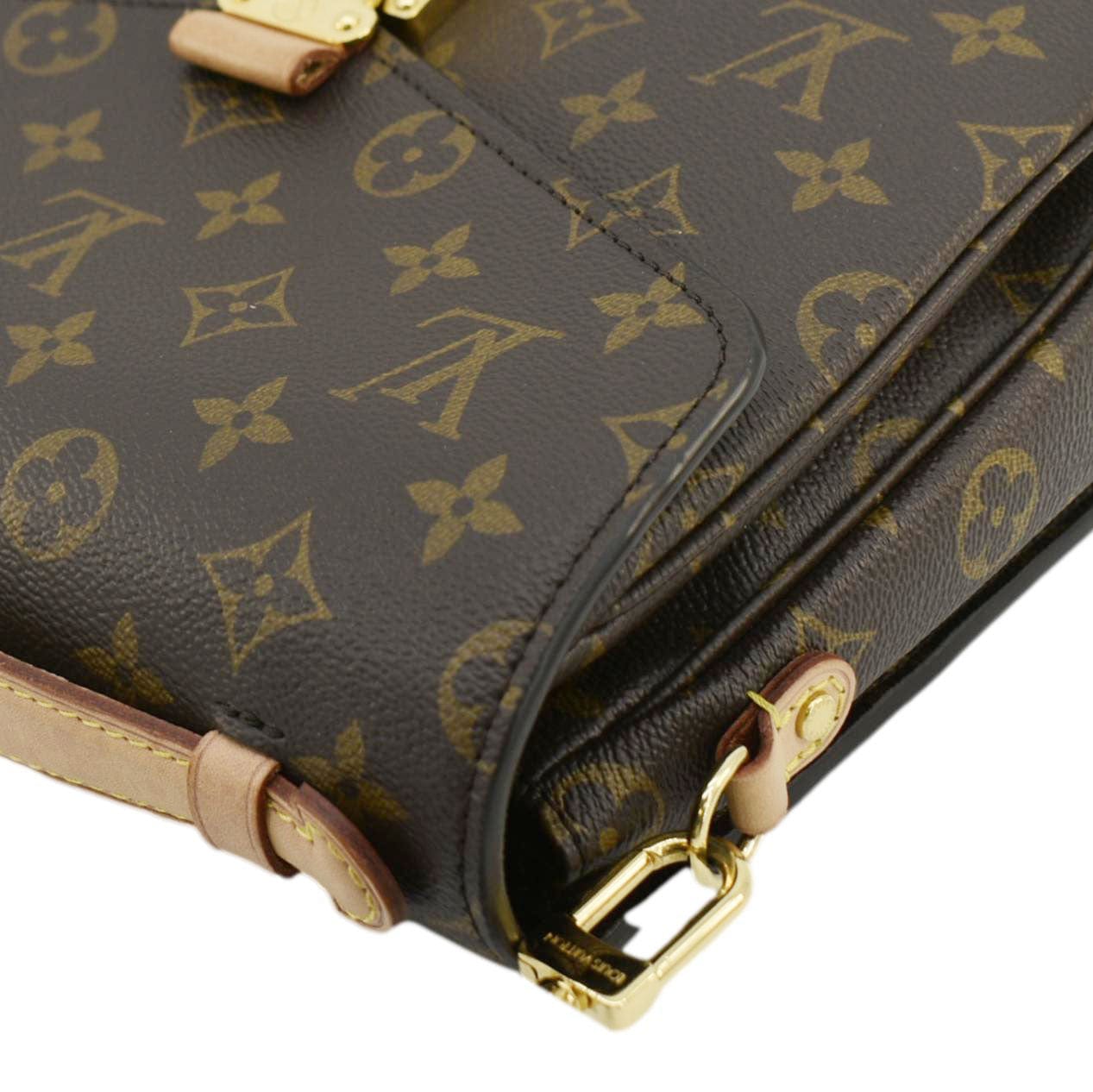 LOUIS VUITTON Metis Pochette Monogram Canvas Crossbody Bag Brown