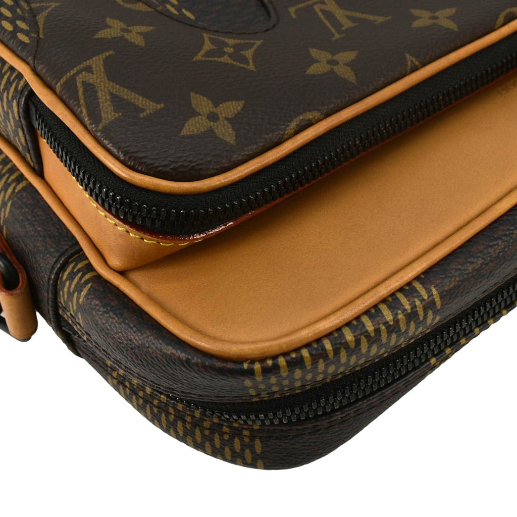 LOUIS VUITTON X Nigo Nil Monogram Ebene Canvas Messenger Bag Brown