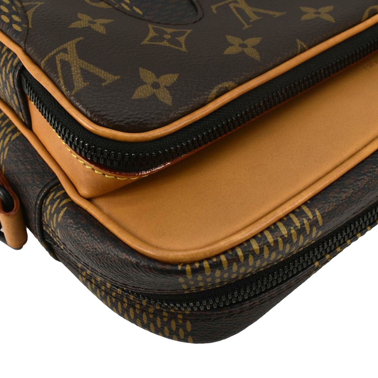 LOUIS VUITTON X Nigo Nil Monogram Ebene Canvas Messenger Bag Brown