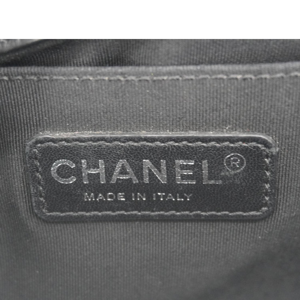 Chanel Boy Flap Medium Plexiglass Patent Leather Crossbody Bag Black