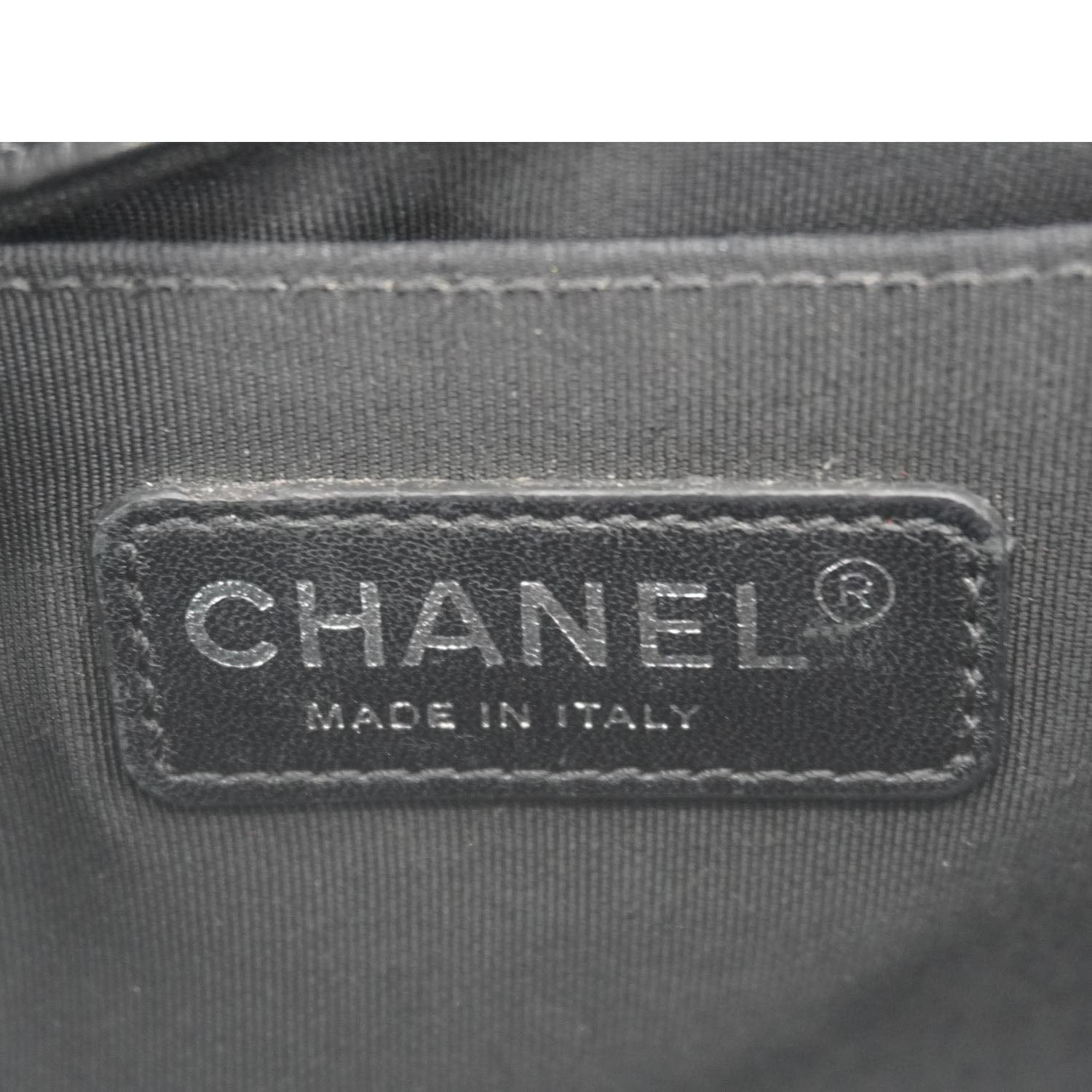 Chanel Boy Flap Medium Plexiglass Patent Leather Crossbody Bag Black