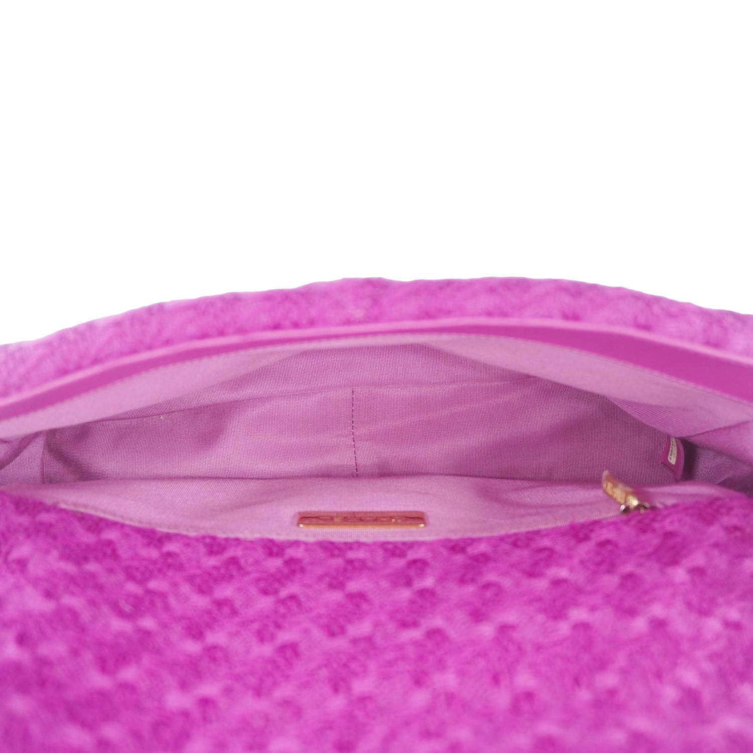 Chanel 19 Flap Quilted Tweed Shoulder Bag Purple