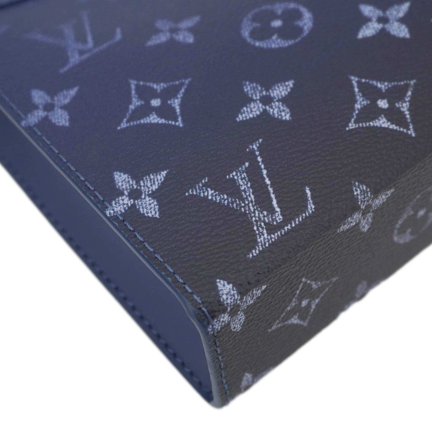 LOUIS VUITTON Gaston Wearable Monogram Canvas Wallet Navy Blue