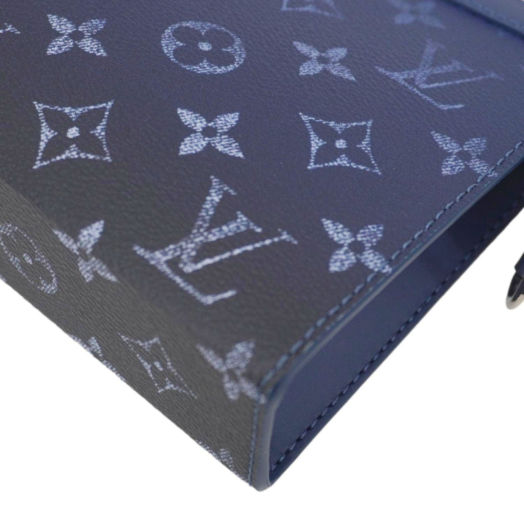 LOUIS VUITTON Gaston Wearable Monogram Canvas Wallet Navy Blue