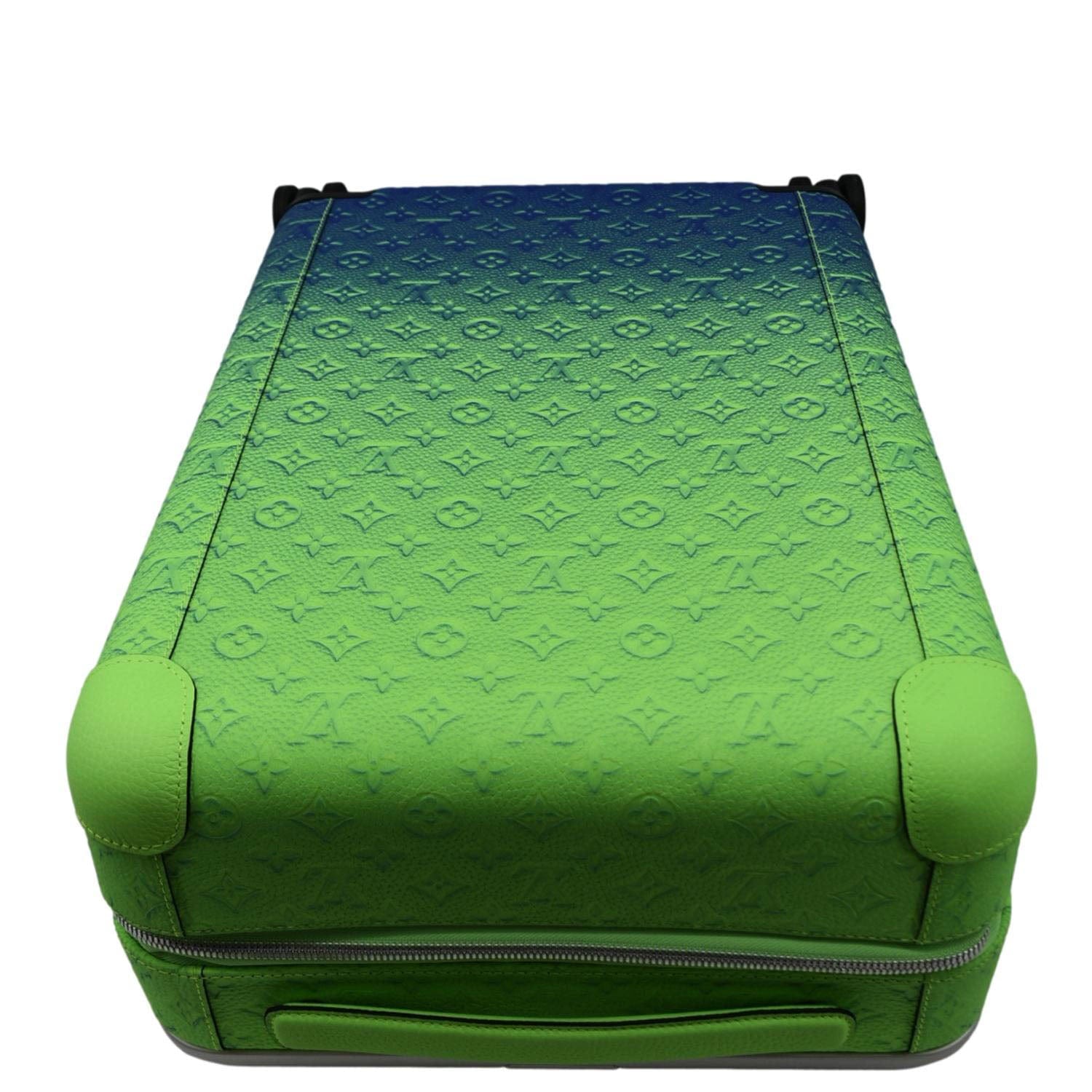 LOUIS VUITTON Illusion Horizon 55 Monogram Taurillon Leather Rolling Suitcase Green