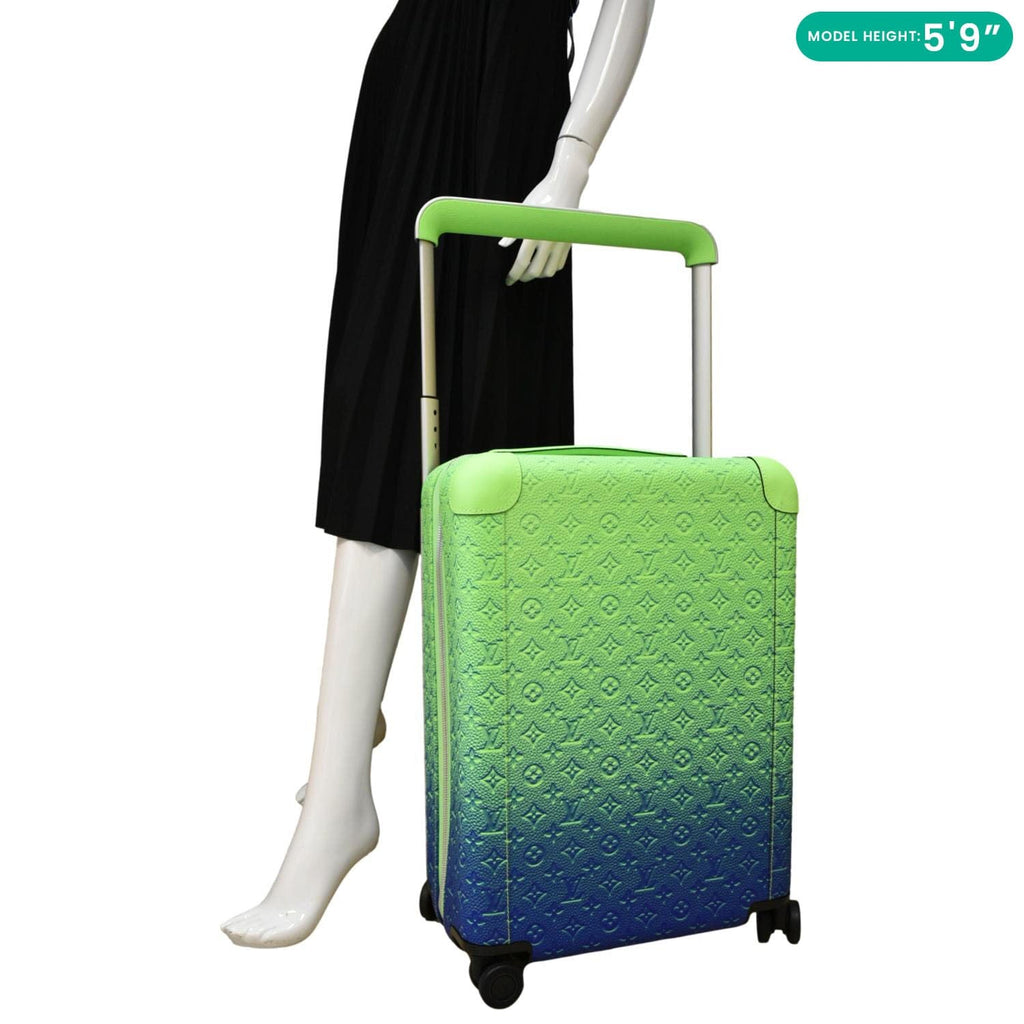 LOUIS VUITTON Illusion Horizon 55 Monogram Taurillon Leather Rolling Suitcase Green