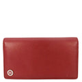 Chanel  Leather Long Wallet Red