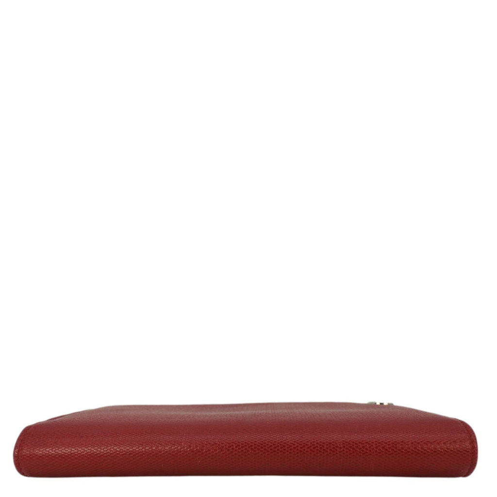 Chanel  Leather Long Wallet Red