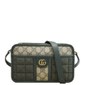 GUCCI Mini Quilted Gucci Supreme Canvas Crossbody Bag Green 751914