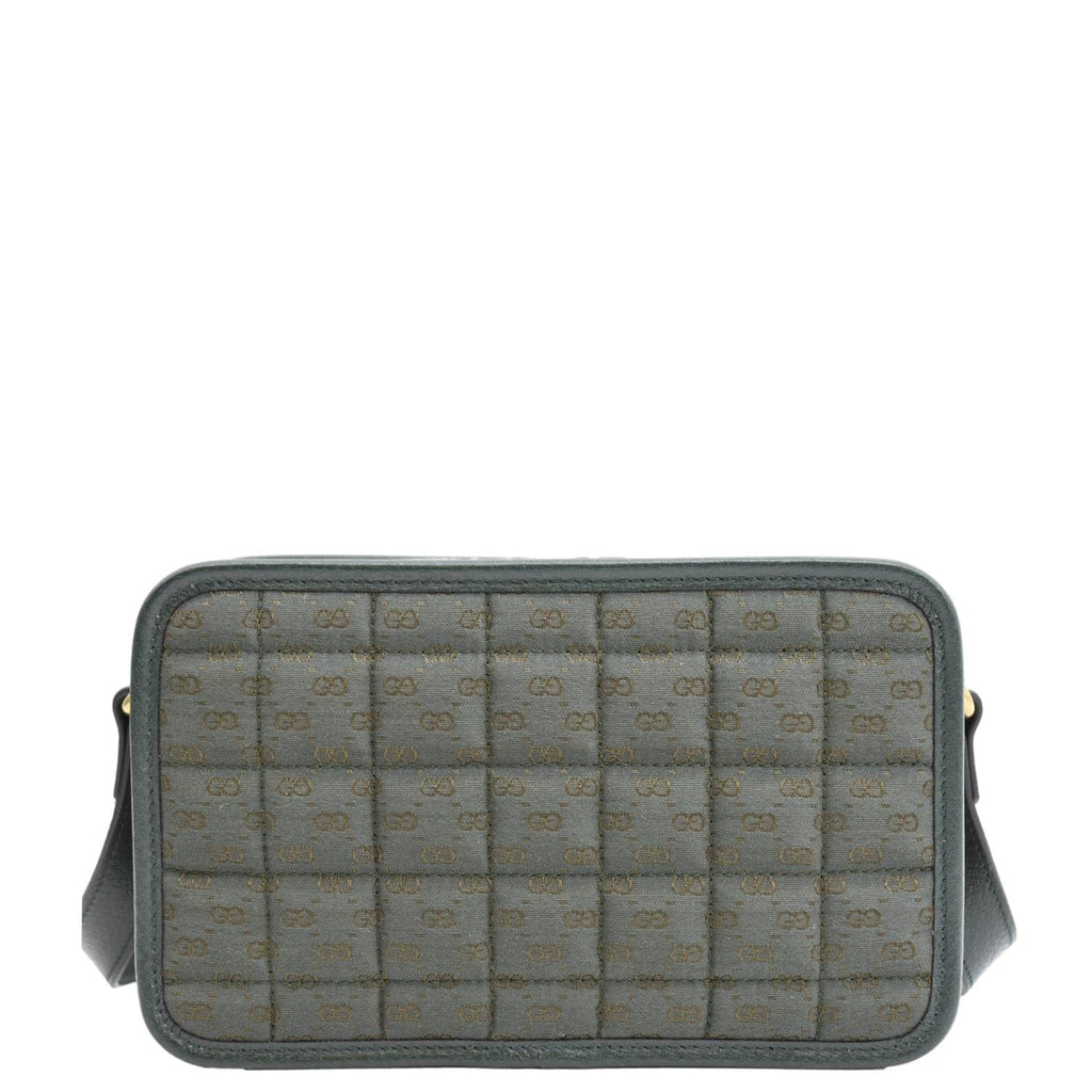GUCCI Mini Quilted Gucci Supreme Canvas Crossbody Bag Green 751914