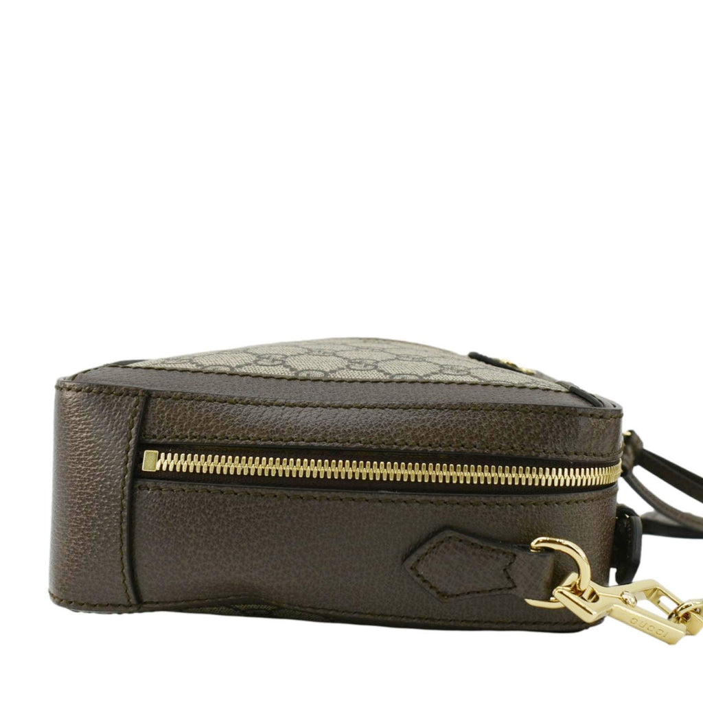 GUCCI Ophidia Web Small Gucci Supreme Canvas Shoulder Bag Beige 550622