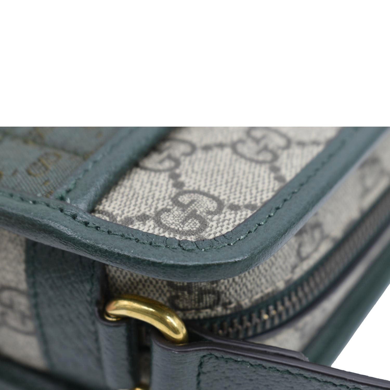 GUCCI Mini Quilted Gucci Supreme Canvas Crossbody Bag Green 751914
