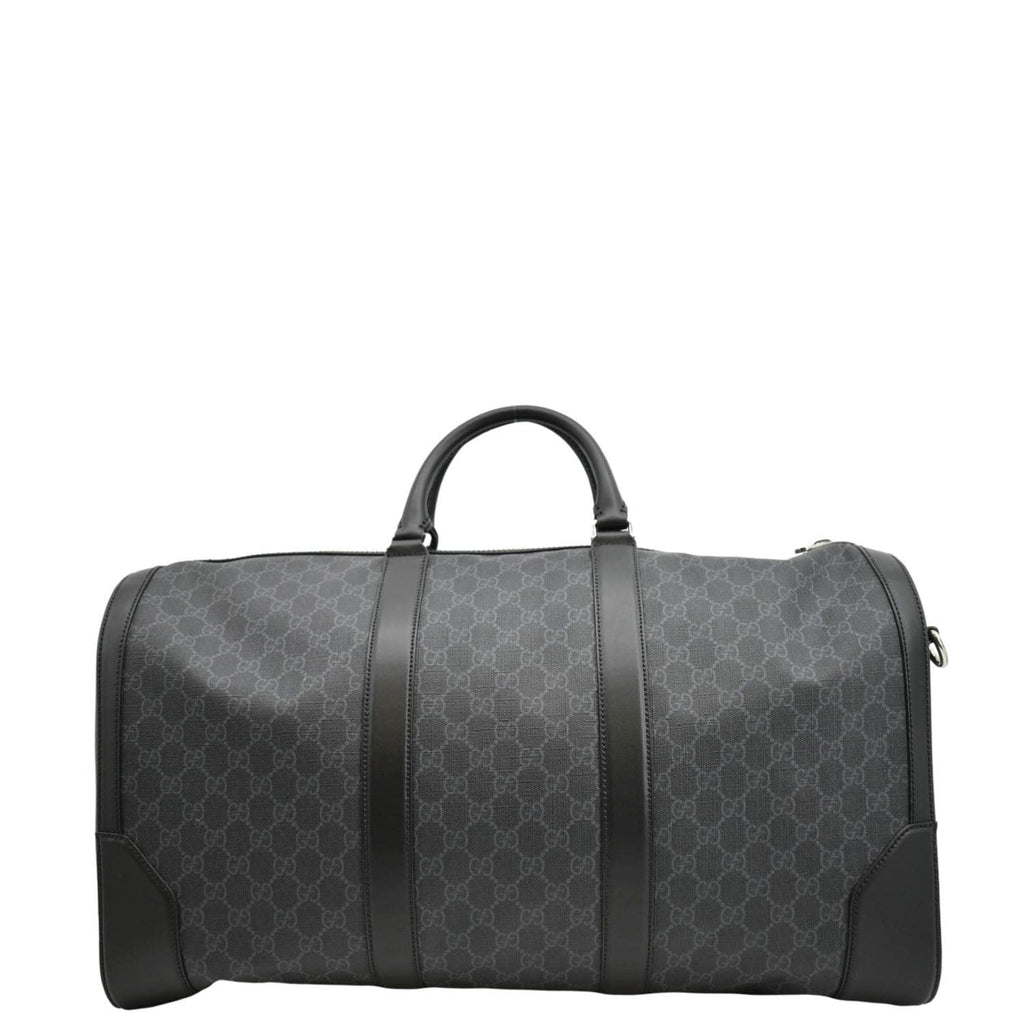 GUCCI Large Carry-On Soft Gucci Supreme Canvas  Duffle Bag Black 478323