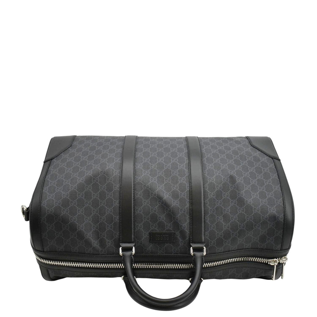 GUCCI Large Carry-On Soft Gucci Supreme Canvas  Duffle Bag Black 478323
