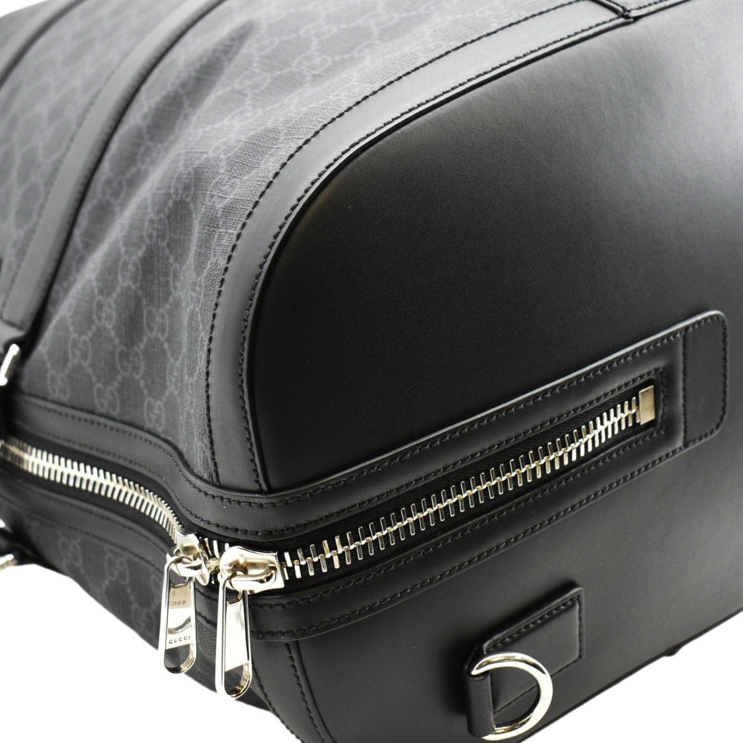 GUCCI Large Carry-On Soft Gucci Supreme Canvas  Duffle Bag Black 478323