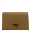 PRADA Small Saffiano Leather Wallet Light Brown