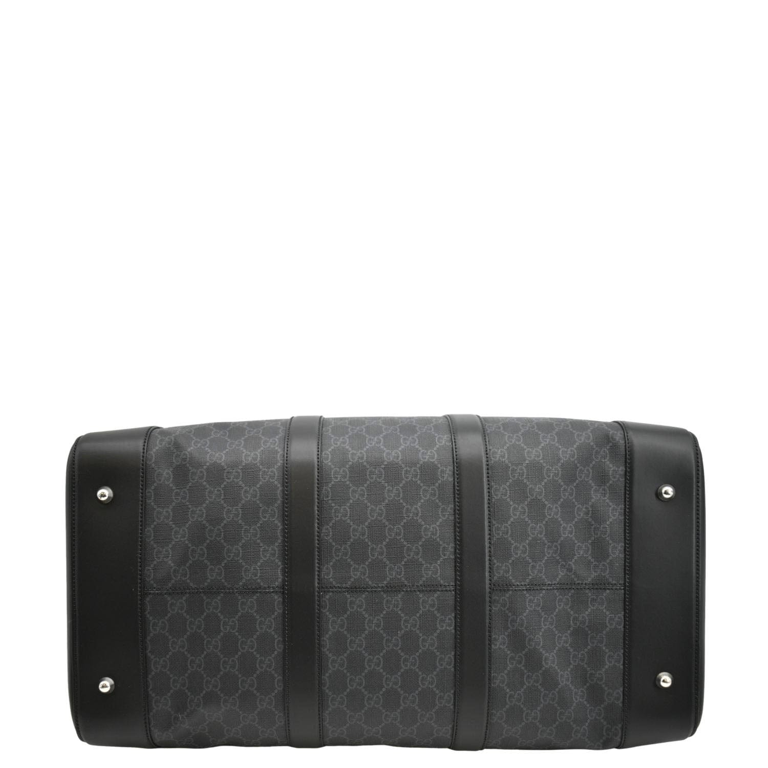 GUCCI Large Carry-On Soft Gucci Supreme Canvas  Duffle Bag Black 478323