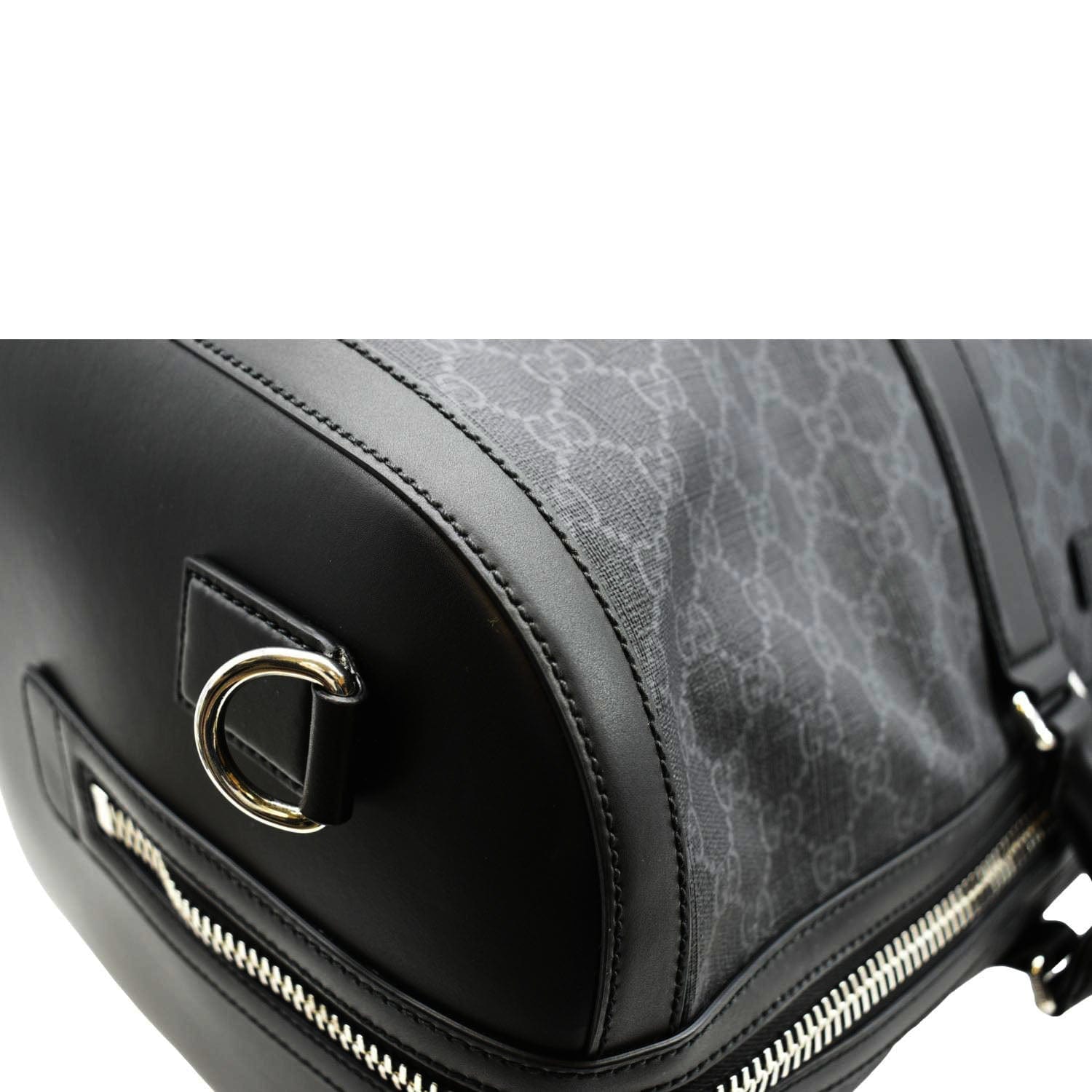 GUCCI Large Carry-On Soft Gucci Supreme Canvas  Duffle Bag Black 478323