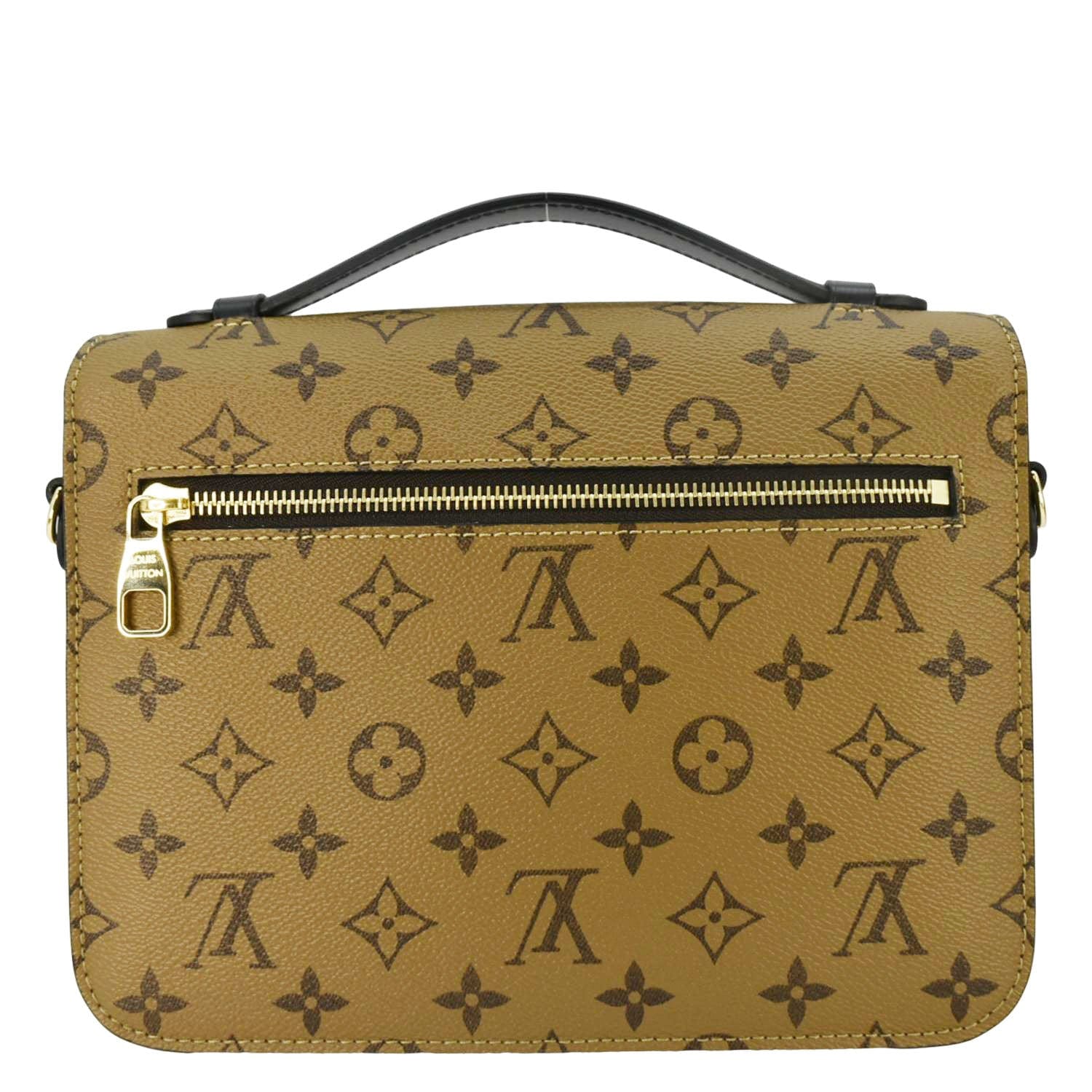 LOUIS VUITTON Metis Pochette Reverse Monogram Canvas Crossbody Bag Brown
