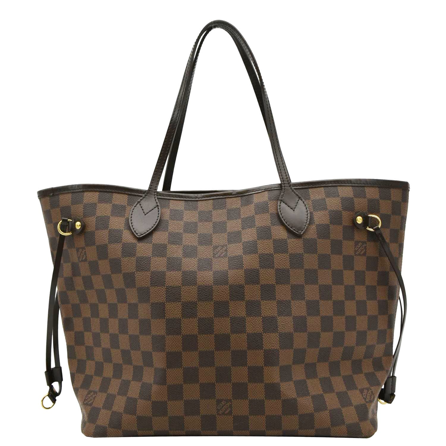 LOUIS VUITTON Neverfull MM Damier Ebene Shoulder Bag Brown