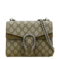 GUCCI Dionysus Mini Gucci Supreme Canvas Crossbody Bag Beige 421970