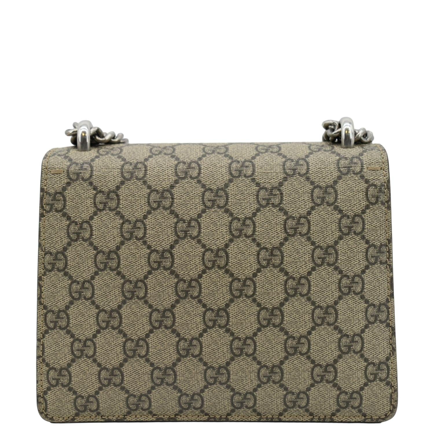 GUCCI Dionysus Mini Gucci Supreme Canvas Crossbody Bag Beige 421970